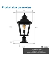 Streamdale Furniture Outdoor Glass Column HeadLights(2pack)