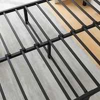 Full Metal Platform Bed Frame With Headboard Strong Slat Support No Box Spring Needed
