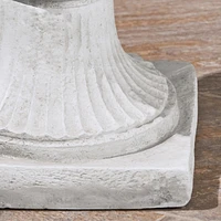 Elegant Faux-Stone Square Planter with Drainage Hole and Stopper