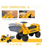 Streamdale Furniture Ride-On Bulldozer with Under-Seat Storage for Toys