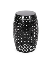 Simplie Fun Modern No Assembly Gold Iron Cut Accent Table Set