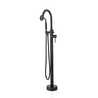 Streamdale Furniture Freestanding Tub Filler Bathtub Faucet Matte With Hand Held Shower Floor-Mount