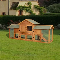 Streamdale Furniture Extra Large Bunny Cage with 2 Runs and Waterproof Roof - Bean