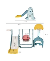 Streamdale Furniture 5-in-1 Kids Playset with Swing, Slide, Sports for Safety and Development