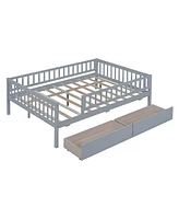 Streamdale Furniture Full Daybed Wood Bed With Two Drawers