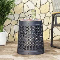 Streamdale Furniture Minimalist Mosaic Accent Table with Lace Cut Frame