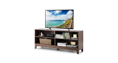 Slickblue 58 Inch Modern Entertainment Media Center Wood Tv Stand