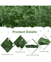 Slickblue 4 Pieces 118 x 39 Inch Artificial Ivy Privacy Fence Screen for Fence Decor
