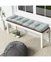 Slickblue Indoor Outdoor Tufted Bench Cushion with Soft Pp Cotton