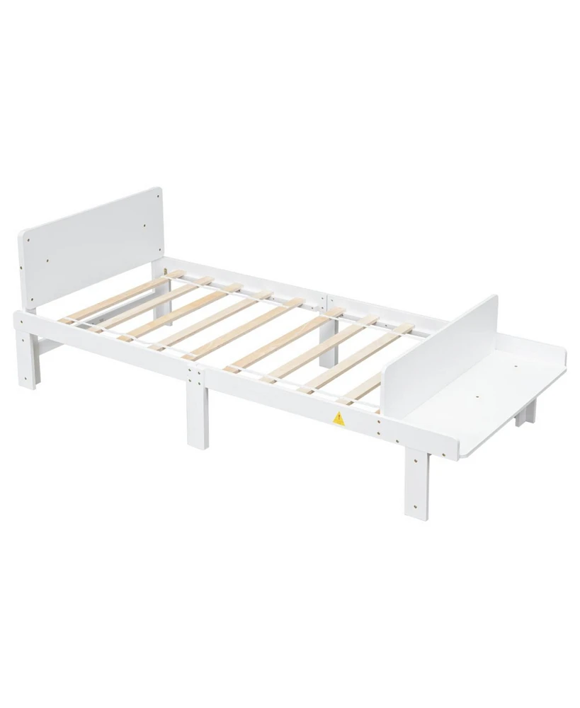 Simplie Fun Twin Bed With Footboard Bench