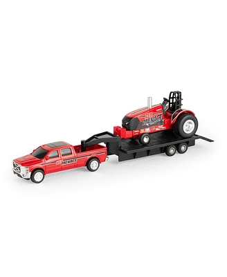 Ertl Case Ih "Red Menace" Pulling Tractor with Pickup Truck & Trailer