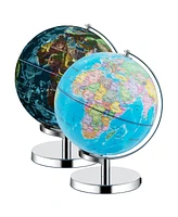 Slickblue 3-in-1 Illuminated World Globe with Stand and 88 Constellations