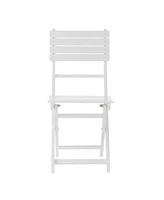 Acacia Wood Folding Dining Chairs for Backyard Hosting