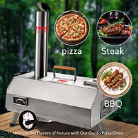Streamdale Furniture Portable Wood Fired Pizza Oven for Outdoor Cooking