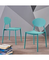 Contemporary Injection-Molded Plastic Outdoor Chairs in Vibrant Hues