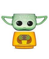 JoyJolt Star Wars Stackable Character Collection Grogu Stackable Glasses - 8 oz