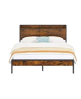 Streamdale Furniture Bed Frame With Charging Station Queen Size, 87.80" L X 61.80" W X 39.2" H