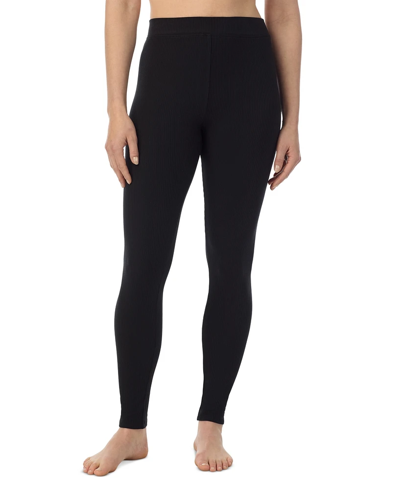 Cuddl Duds Women's Stretch Ribbed High-Rise Leggings