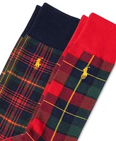 Polo Ralph Lauren Men's 2-Pk. Shirting Plaid Slack Socks