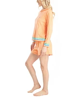 Ocean Pacific Women's Sunset Chaser Hoodie Short Set