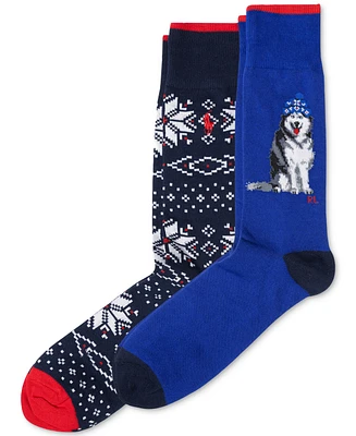 Polo Ralph Lauren Men's 2-Pk. Holiday Husky Slack Socks