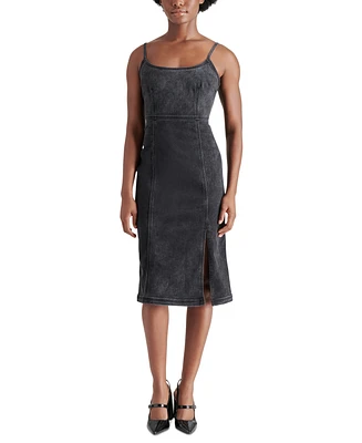 Steve Madden Women's Slit-Front Giselle Denim Midi Dress