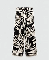 Mango Women's Bow Printed Pants