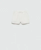 Mango Women's Elastic Waist Cotton Shorts