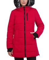 Nautica Women's Faux-Fur-Trim Hooded Puffer Coat