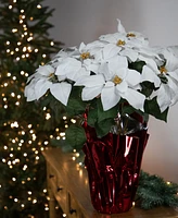 Northlight White Artificial Christmas Poinsettia 20"