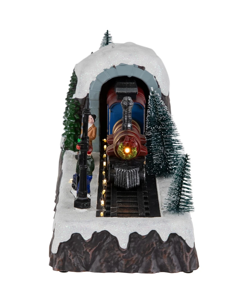 Northlight Lighted and Musical Christmas Village Train Display 20.25"