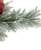 Northlight Pre-Lit Potted Snowy Bristle Pine Artificial Christmas Tree 3'