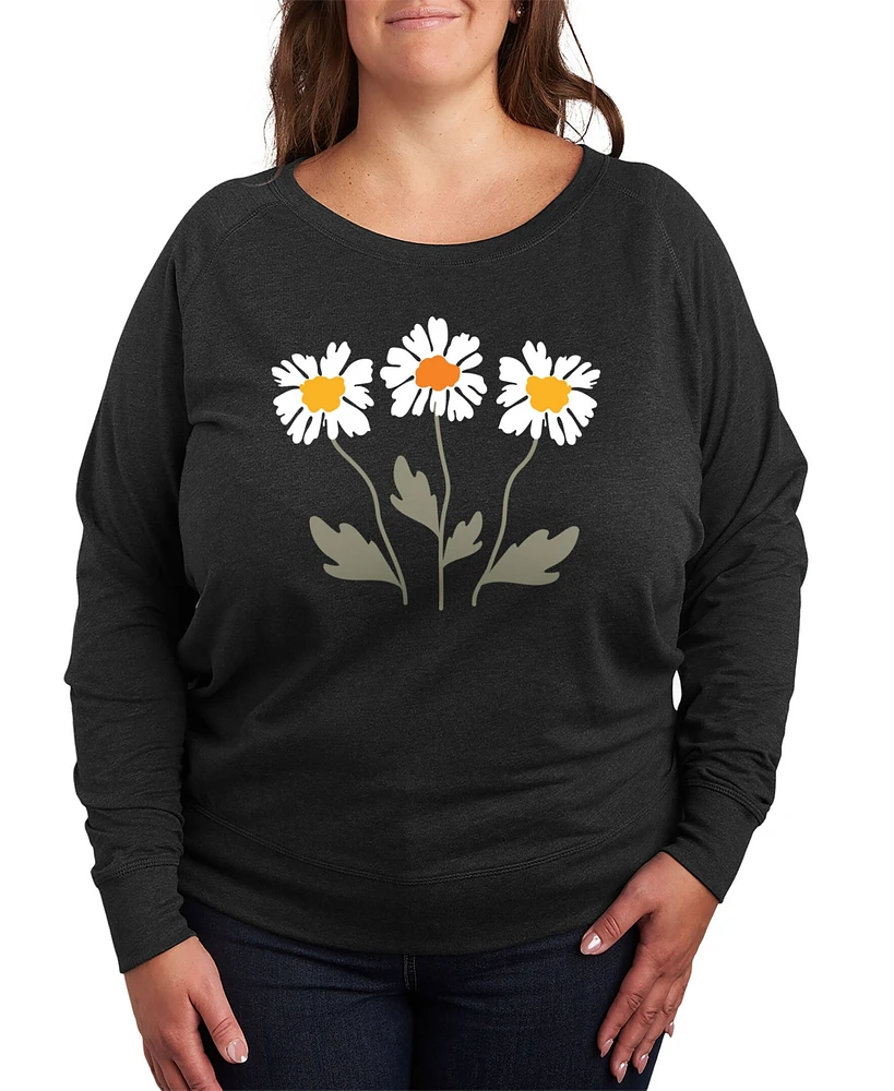 Hybrid Apparel Retro Daisies Plus Graphic Pullover