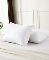 Royal Velvet White Goose Nano Down and Feather Blend Pillow, Medium Support