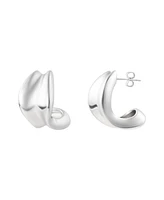 Adornia Silver Chunky Hoop Earrings