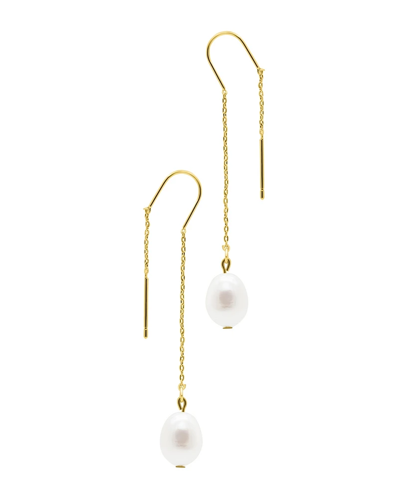 Adornia Gold Freshwater Cultivated Pearl Threader Earrings