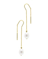 Adornia Gold Freshwater Cultivated Pearl Threader Earrings