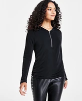 Bar Iii Petite Half-Zip Hoodie, Created for Macy's