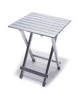 Mondawe Compact Silver Multifunctional Folding Camping Stool/Table