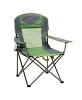 Mondawe Outdoor Metal Frame Folding Beach Lounge Chair with Side Pocket