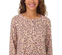 Cuddl Duds Women's Printed Long-Sleeve Sleepshirt