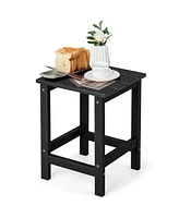 Slickblue 14 Inch Square Weather-Resistant Adirondack Side Table