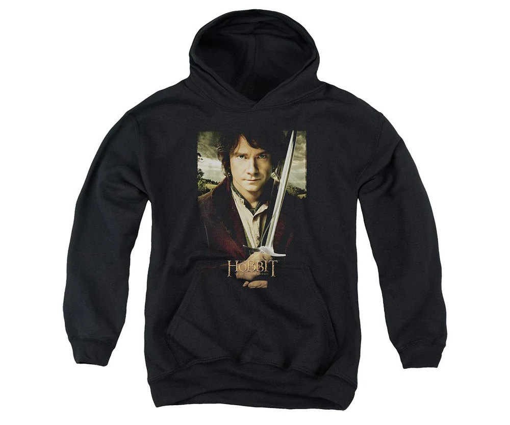 The Hobbit Boys Youth Baggins Poster Pull Over Hoodie / Hooded Sweatshirt