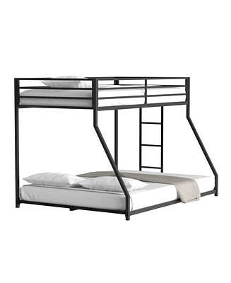 Streamdale Furniture Adam Sturdy Twin over Full Metal Bunk for Kids and Adult