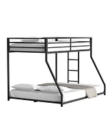 Simplie Fun Adam Sturdy Twin over Full Metal Bunk for Kids and Adult