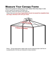 Yescom 8'x8' UV30+ Gazebo Canopy Replacement Top Cover Red for Dual Tier Outdoor Patio Garden Tent Y0018T02