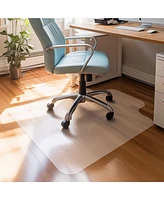 Yescom 48" x 36" Clear Pvc Floor Mat Protector w/ Lip for Hard Wood Floors Home Office Desk Chair