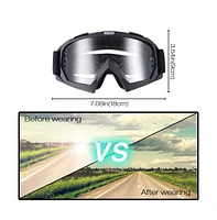Yescom Ahr GOG01 Motorcycle Helmet Goggles Dirt Bike Motocross Riding Glasses Bendable Atv Goggles over Glasses