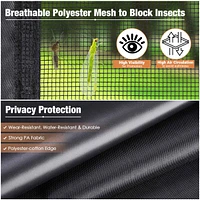 4 Pcs Easy Pop Up 10 ft Canopy Tent Mesh Side Wall Netting Party Tent Shelter Sidewall