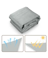 Yescom 25 Ft 97% Uv Block Triangle Sun Shade Sail Canopy Cover Net for Patio Poolside